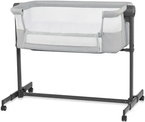 Patut 2 in 1 Kinderkraft Co Sleeper Neste Up, inaltime reglabila, poliester (Gri)