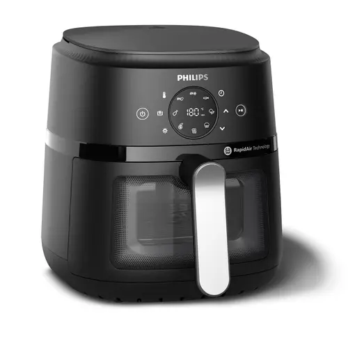 Friteuza cu aer cald Philips NA221/00, 4.2 l, 1500 W, 13 programe (Negru/Argintiu)