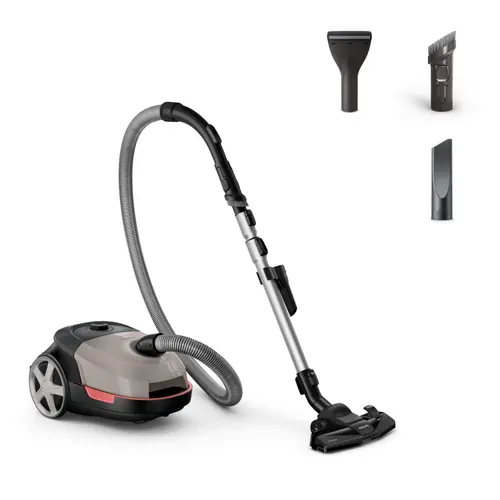 Aspirator cu sac Philips seria 5000 XD5122/10, 900 W, Filtru HEPA, Sac s-bag 4l (Bej/Negru)