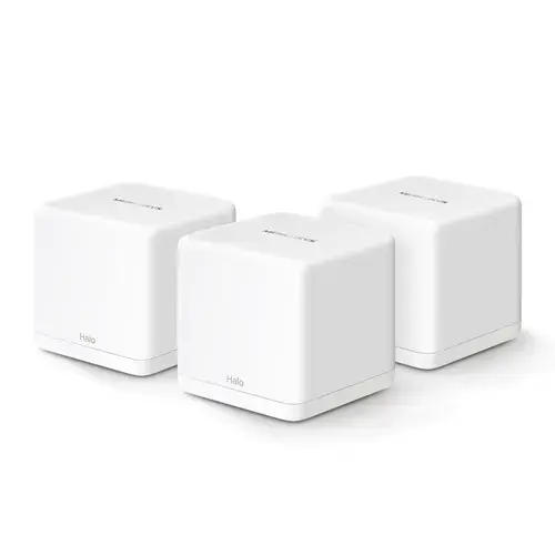Router Wireless Mercusys Halo H60X, 3 x LAN, 3 bucati (Alb)