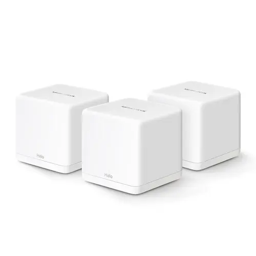 Router Wireless Mercusys Halo H60X, 3 x LAN, 3 bucati (Alb)