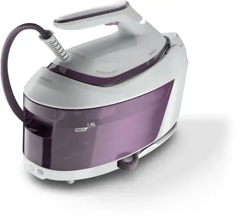 Statie de calcat Philips PerfectCare Seria 6000 PSG6020/30, 2400 W, Rezervor 1.8 l, 6.5 bari, Jet de abur 500 g/min (Alb/Violet)