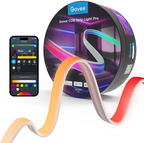 Banda LED Govee Strip Light Pro 3m, RGBIC+W, Wi-Fi, Bluetooth, 1260 LED/m