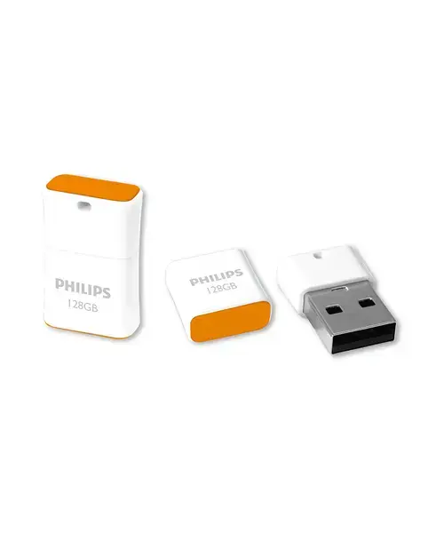 Stick USB Philips Pico Edition FM12FD85B/00, 128GB, USB 2.0 (Portocaliu)