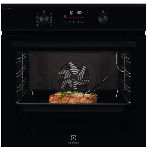 Cuptor incorporabil Electrolux EOD6C77H, Electric, 72 L, Autocuratare catalitica, SteamBake, Timer electronic, Grill (Negru)