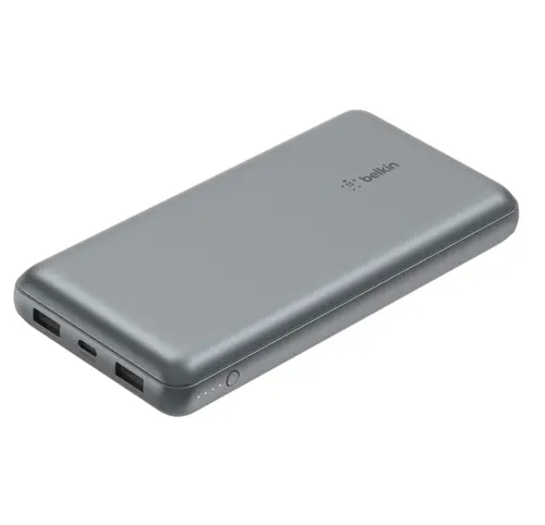 Acumulator extern Belkin BOOST CHARGE BPB012btGY, 20000 mAh, 2x USB-A, 1x USB-C (Gri)
