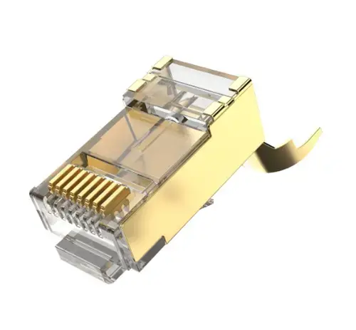 Mufa RJ-45 FTP Vention IDHR0-10, Cat. 8, 10 buc per set (Auriu)