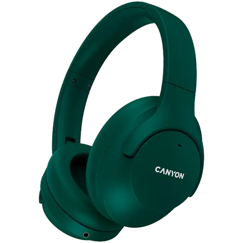 Casti Stereo Wireless CANYON OnRiff 10, Bluetooth 5.3, ANC, Hi-Fi, Autonomie 25 ore, Microfon (Verde)