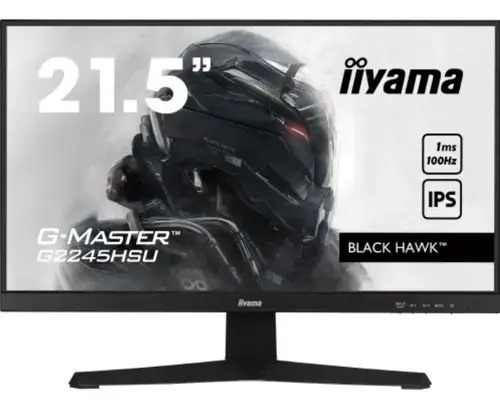 Monitor Gaming IPS LED Iiyama 21.5inch G2245HSU-B2, Full HD (1920 x 1080), HDMI, DisplayPort, Boxe, 100 Hz, 1 ms (Negru)