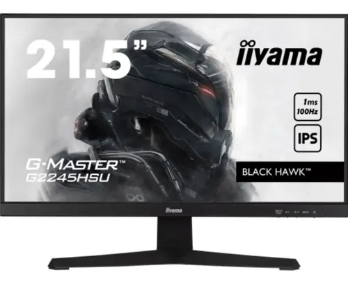Monitor Gaming IPS LED Iiyama 21.5inch G2245HSU-B2, Full HD (1920 x 1080), HDMI, DisplayPort, Boxe, 100 Hz, 1 ms (Negru)