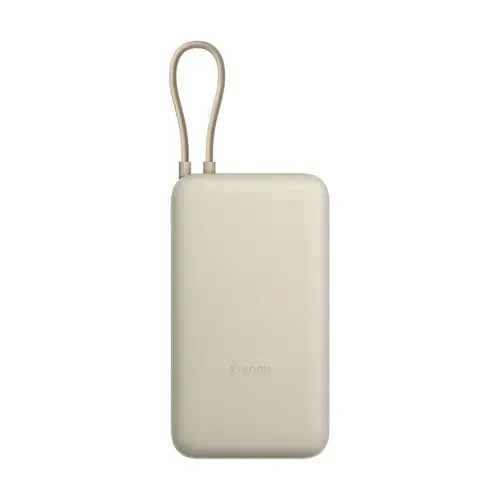 Acumulator extern Xiaomi BHR8851GL, 33 W, 20000 mAh, Cablu integrat USB Type-C, USB-A (Bej)