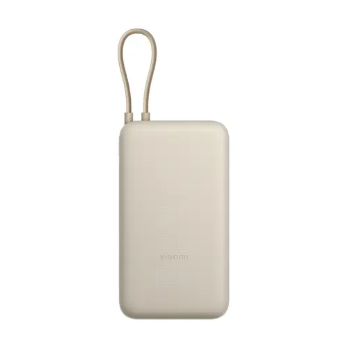 Acumulator extern Xiaomi BHR8851GL, 33 W, 20000 mAh, Cablu integrat USB Type-C, USB-A (Bej)