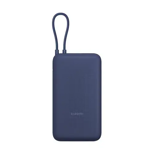 Acumulator extern Xiaomi BHR8975GL, 33 W, 20000 mAh, Cablu integrat USB Type-C (Albastru)