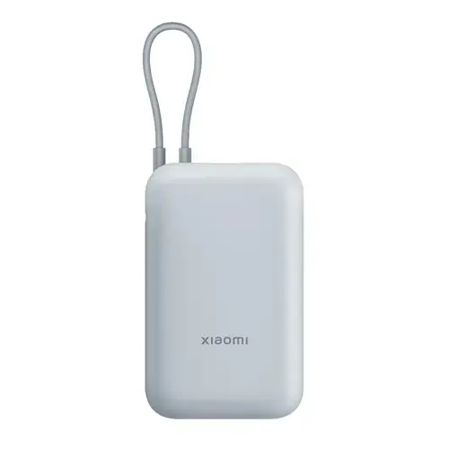 Acumulator Extern Xiaomi BHR9073GL, 22.5 W, 10000 mAh, Cablu intergrat USB Type-C, 1x USB-A (Albastru)