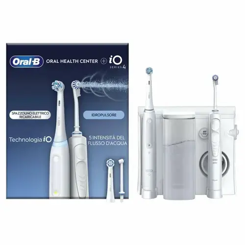 Set periuta + Irigator Oral-B Health Center+ IO Series 4, 5 intensitati  (Alb)
