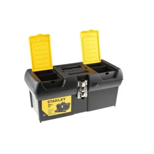 Cutie pentru depozitare si transport Stanley 1-92-065, incuietoare metalica, 400x180x130mm (Negru/Galben)
