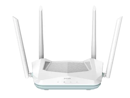 Router wireless D-Link R15 Smart Eagle PRO AI, AX1500, Wi-Fi 6, Dual-Band, MU-MIMO, Asistenta AI, Control Parental, Control Vocal Google/Alexa (Alb)
