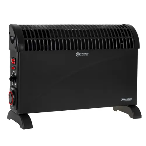 Convector incalzire Mesko MS7741B, 2000 W, 3 trepte putere, Functie ventilator TURBO, Temporizator 24 ore (Negru)