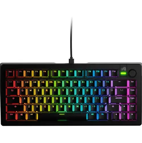 Tastatura mecanica Glorious GMMK 3, Fox Switches, 81 taste, USB, Cu fir (Negru)