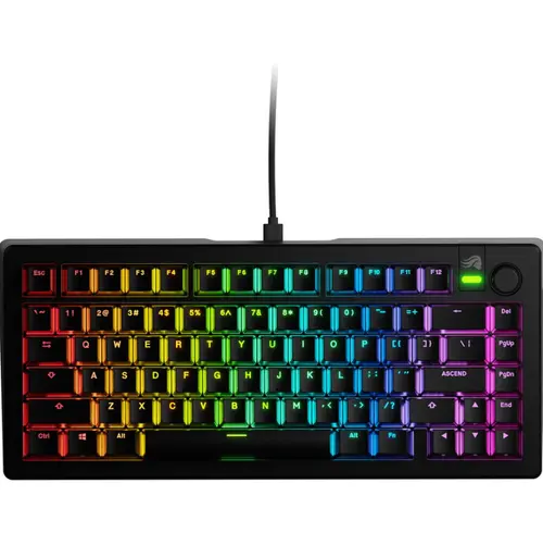 Tastatura mecanica Glorious GMMK 3, Fox Switches, 81 taste, USB, Cu fir (Negru)