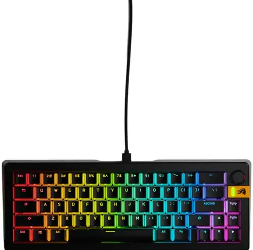 Tastatura mecanica Glorious GMMK 3, Fox HE Switches, 66 taste, Cu fir, USB (Negru)