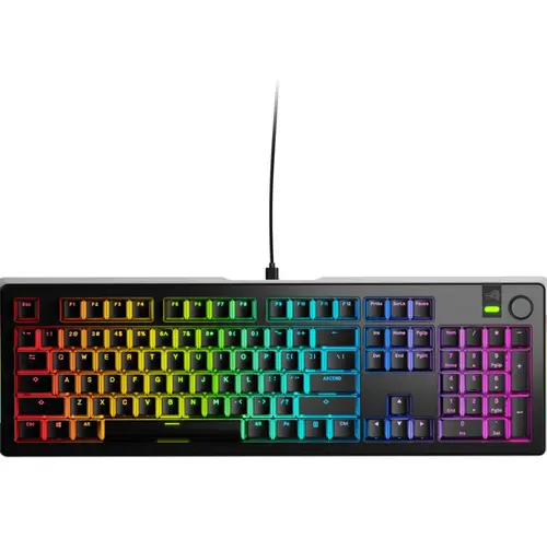 Tastatura mecanica Glorious GMMK 3 PRO, Fox Switches, Cu fir, USB, 104 taste (Negru)