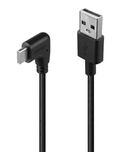 Cablu de date Lindy 32001, USB-C - USB-A, 1m (Negru)
