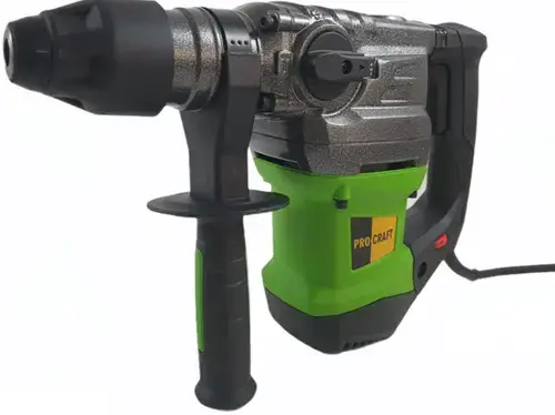 Ciocan Rotopercutor Procraft BH2200, 6J, 1500 W, 820rpm, 5000bpm (Negru/Verde)