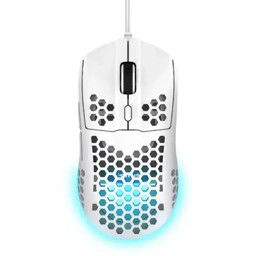 Mouse Gaming Trust GXT 928W, Cu fir, USB, iluminare RGB (Alb)