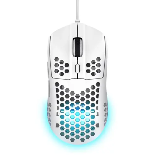 Mouse Gaming Trust GXT 928W, Cu fir, USB, iluminare RGB (Alb)