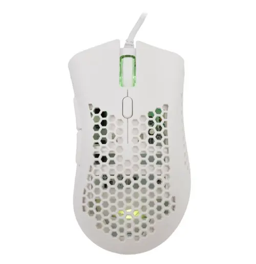 Mouse Gaming Barracuda BGM-031, Cu fir, USB (Alb)