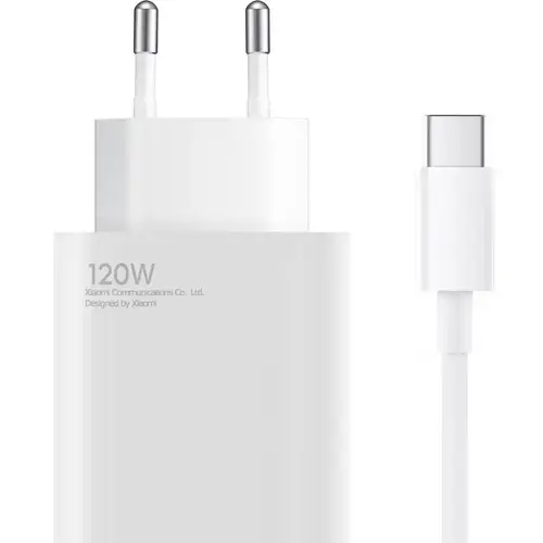 Incarcator Retea Cu Cablu USB-C Xiaomi BHR9462EU, 120 W, 6A, 1 x USB-A (Alb)