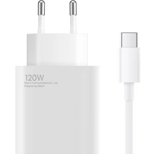 Incarcator Retea Cu Cablu USB-C Xiaomi BHR9462EU, 120 W, 6A, 1 x USB-A (Alb)