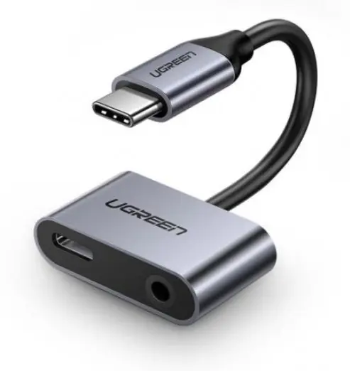 Adaptor Audio USB-C - 3.5mm / USB-C UGREEN CM193, Gri