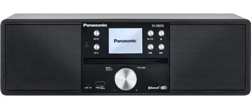 Microsistem Panasonic SC-DM202EG-K, 24W, Bluetooth, USB, CD, Radio FM, DAB+, Ceas (Negru)