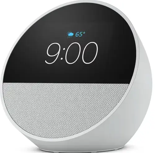 Boxa inteligenta Amazon Echo Spot 2024, Wi-Fi, Bluetooth (Alb)