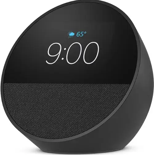 Boxa inteligenta Amazon Echo Spot 2024, Wi-Fi, Bluetooth (Negru)
