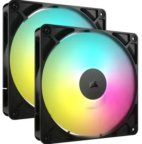 Ventilatoare CORSAIR RS140 2x140mm ARGB (Negru)