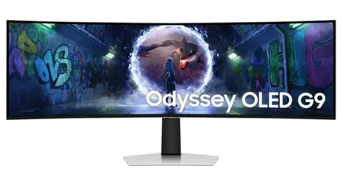 Monitor Gaming OLED Samsung 49inchLS49DG934SUXEN, DQHD (5120 x 1440), HDMI, Micro HDMI, HDMI, Ecran curbat, 240 Hz, 0.03 ms (Argintiu)