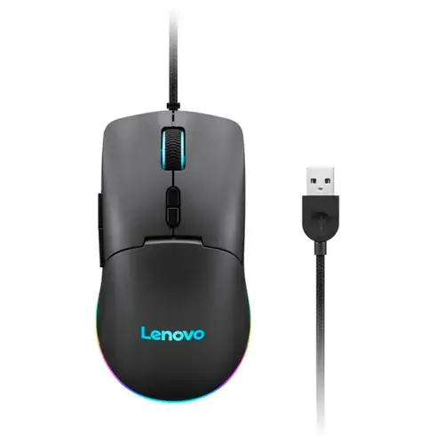 Mouse gaming Lenovo M210, Wired, USB, iluminate RGB (Negru)