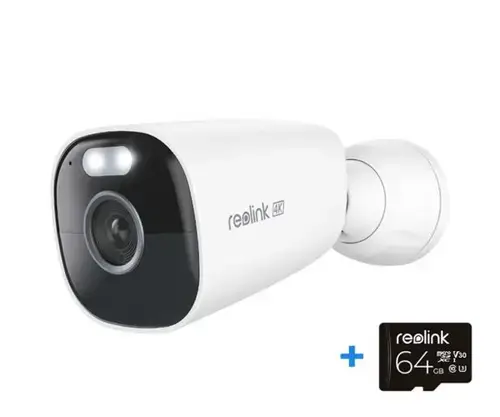 Camera supraveghere exterior wireless Reolink Full Color Argus B360, 8MP 4K, Lumina alba / IR 10m, microfon si difuzor, slot card, vizualizare de pe telefon (Alb)