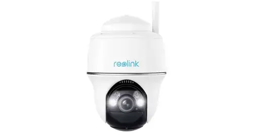 Camera supraveghere exterior rotativa PT wireless WiFi Reolink Argus PT B430, 5 MP, pan si tilt, IR / lumina alba 10 m, microfon, difuzor, slot card, detectie persoane / vehicule / animale, acumulator 6000 mAh (Alb)