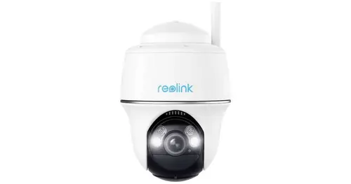 Camera supraveghere exterior rotativa PT wireless WiFi Reolink Argus PT B430, 5 MP, pan si tilt, IR / lumina alba 10 m, microfon, difuzor, slot card, detectie persoane / vehicule / animale, acumulator 6000 mAh (Alb)