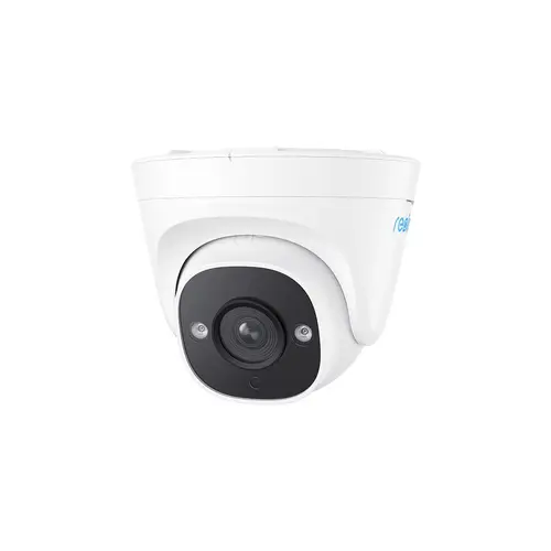 Camera supraveghere exterior IP Dome Reolink P324, 5MP, IR 30 m, 4 mm, microfon, detectie persoane/vehicule, slot card, PoE (Alb)