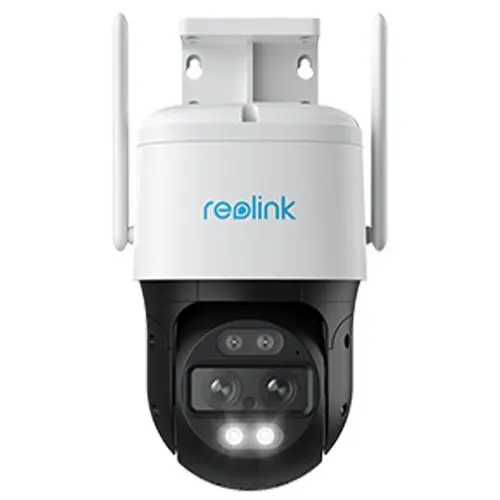 Camera supraveghere exterior rotativa IP WiFi Speed Dome PTZ Reolink TrackMix W760, 4K, 2.8 + 8 mm, lumina alba / IR 15 m, dual band, slot card, microfon si difuzor, Auto Tracking (Alb)