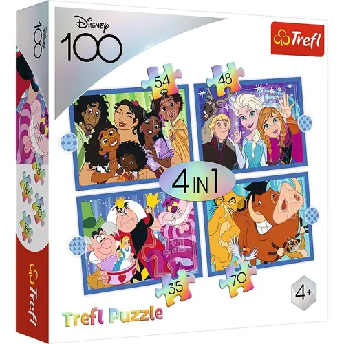 Puzzle Trefl 4 in1 Minunata Lume Disney, 35/48/54/70 piese