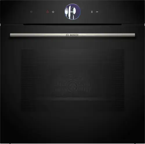 Cuptor incorporabil multifunctional Bosch Seria 8 HBG7363B1, Electric, 71 l, Clasa A+, 14 functii, Display TFT, Ventilator, Grill, Wi-Fi, Control vocal (Negru)