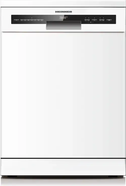 Masina de spalat vase Heinner HDW-FSM60714AWD+++, 14 seturi, Clasa energetica D, Display LED, 7 programe, 3 Cosuri, 60 cm (Alb)