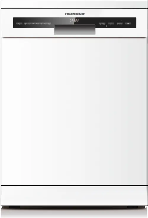 Masina de spalat vase Heinner HDW-FSM60714AWD+++, 14 seturi, Clasa energetica D, Display LED, 7 programe, 3 Cosuri, 60 cm (Alb)