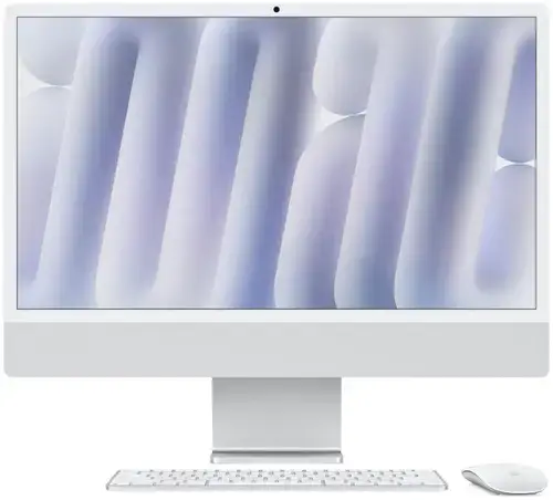 All In One PC Apple iMac 24inch (2024), Procesor Apple M4, 8 nuclee CPU si 8 nuclee GPU, 24inch, Retina 4.5K, 16GB, 512GB SSD, macOS, Layout INT (Argintiu)